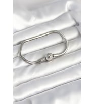 Gümüş Renk Pirinç Charm Bileklik TJ-BB8015