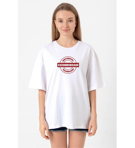 John Wick Continental Excommunicado Beyaz Kadın Oversize Tshirt