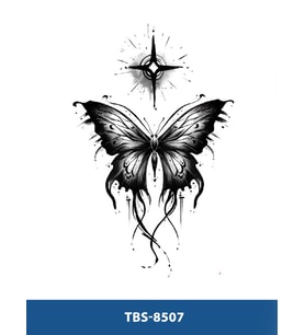 TBS-8507 ORTA BOY KELEBEK DESEN GEÇİCİ DÖVME-TATTO