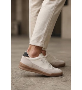 Lufian 111230296 Milo Erkek Hakiki Deri Klasik Sneaker Beyaz