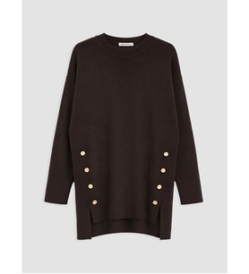LCW EVERYDAY Kahverengi Oversize Kadın Triko Kazak