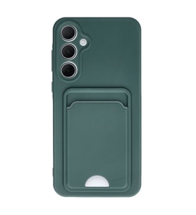 Samsung Galaxy A35 5g Kılıf Kelvin Kartvizitli Silikon - Koyu Yeşil
