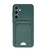 Samsung Galaxy A35 5g Kılıf Kelvin Kartvizitli Silikon - Koyu Yeşil