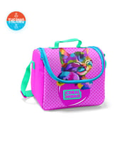 Coral High Kids Pembe Mavi Kedi Desenli Thermo Beslenme Çantası 22748
