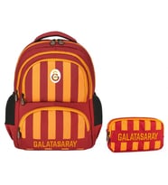 Galatasaray Erkek Çocuk Nakışlı Okul Çantası ve Kalemlik Seti (İkili Set) - 25539
