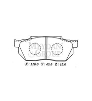 HONDA CIVIC- SD/HB- 92/95; ÖN FREN BALATASI TIRNAKSIZ TİP (DİSK) (116X43,5X15) (DAIWA) 45022-SB0-670