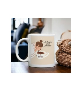 Kahve Mood Tasarımlı Porselen Kupa Bardak Mug