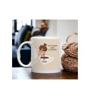 Kahve Mood Tasarımlı Porselen Kupa Bardak Mug (Beyaz)