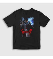 Presmono Unisex Çocuk Siyah Night Anime Berserk T-Shirt 126412tt