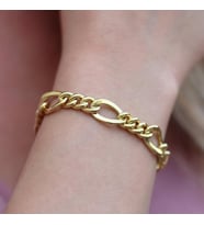 Gurmet Modeli Gold Kaplama Zincir Bileklik