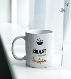 Ziraat Mühendisi Temalı Kişiye Özel İsim ve Fotoğraf Baskılı Kupa Bardak No:001