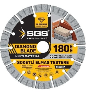 SGS2337 180MM Soketli Elmas Testere Multi Material