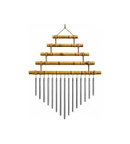 Kişiye Özel Bambu Metal Çubuklu Rüzgar Çanı No:1022 - 30x28cm