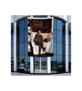 Atatürk Odasında Çalışırken Poster Bayrak Raşel Kumal 4x6 metre ATA57