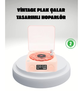 Gece Lambası Stereo Hoparlör Dijital Saat Su Dalgası Efektli 3-Ü-1 Cihaz
