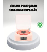 Gece Lambası Stereo Hoparlör Dijital Saat Su Dalgası Efektli 3-Ü-1 Cihaz