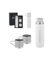 Kişiye İsme Özel Üçlü Bardak Paslanmaz Çelik Termos Seti 500ml Çanta Hediyeli