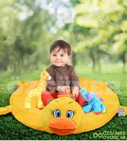 Bebek Oyun Halısı 120 cm Civcivli Oyun Matı (%100 Yerli)