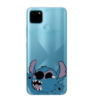Realme C21Y/C25Y Uyumlu Stitch Desenli Şeffaf Telefon Kılıfı