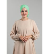 Mint Yeşili Pratik Hazır Geçmeli Tesettür Bone Sandy Büzgülü Salaş 2119_13