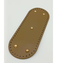 Angel Çanta Aksesuar Suni Deri Vizon Renk 30X12 cm Oval Çanta Tabanı (Light Gold Aparatlı)