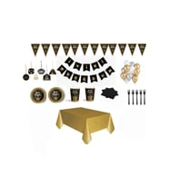 Çıtıpıtıstore Gold Siyah Doğum Günü Seti 8 Kişilik