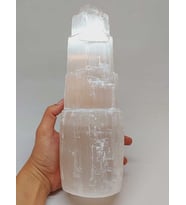 Selenit Kule Doğal Taş Lamba - 25cm (55756)