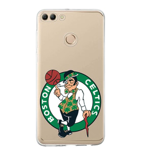Huawei Y9 2018 Uyumlu Kapak Boston Celtics Tasarımlı Şeffaf Silikon Kılıf