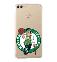 Huawei Y9 2018 Uyumlu Kapak Boston Celtics Tasarımlı Şeffaf Silikon Kılıf