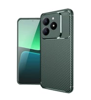 Realme C61 Kılıf Auto Focus Karbon Kapak - Koyu Yeşil