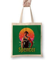 Spencer Dinwiddie Vintage Art - Legend Basketball Gift Bez Çanta Uzun Saplı