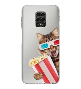 PrintiFy Xiaomi Redmi Note 9s ile Uyumlu Kedi 1 Kamera Korumalı Şeffaf Kılıf