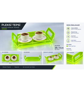 Pleksi Fosforlu Nişan Tepsisi