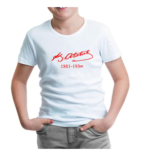 Atatürk - Sonsuz Beyaz Çocuk Tshirt