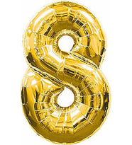 Pazariz  Balon 8 Rakam Folyo Balon Gold 40'inch