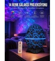 Yumurta Şeklinde Su Dalgalı Bluetooth Speaker Lamba Renkli Şarjlı Yeni Nesil