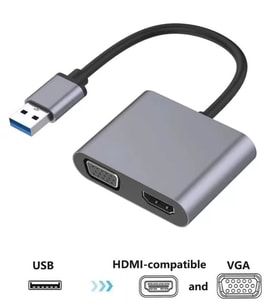 Periboia Usb To Hdmi+Vga 1080 P Hd09 ZR650