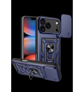 iPhone 17 Pro Pars Lens Yüzüklü Silikon - Lacivert