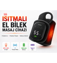 Isıtmalı El Bilek Masaj Cihazı 5 Kademe Sıcaklık Ayarlı 3 Kademeli Titreşimli Kablosuz Bilek Destekleyici Masaj Bandı