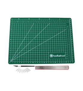 Hodbehod A3 Hobi Kesim Matı Seti Çift Taraflı Cutting Mat Set 45 x 30 cm Yeşil