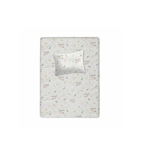 %100 Pamuklu Bebek Aparalı Çarşaf 115x150 + Bebek Yastık Kılıfı 35x45