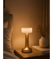 Northcity Gold Kare LED Masa Lambası Şarjlı Dimmer Kontrollü Dekoratif Işık – Kablosuz ve 3 Renkli Mod