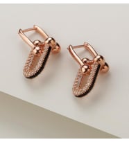 TİFFANY TAŞLI ROSE 925 AYAR GÜMÜŞ KÜPE