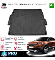 S-Dizayn Peugeot 3008 3D Pro Bagaj Havuzu Üst Bagaj 2016-2023 A+ Kalite
