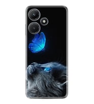 Infınıx Hot 30i Kılıf Resimli Desenli Silikon Platinium Series Butterfly Cat 1891