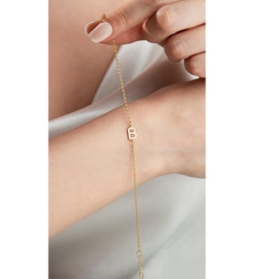 Harfini Seç Bileklik 925 Ayar (Gold)