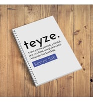Kişiye Özel Teyze Anne Yarısı Defteri
