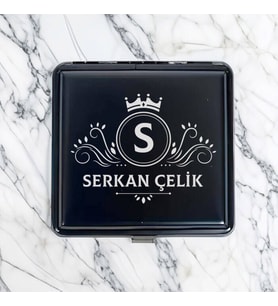 Kral Arkadaşım İsimli Metal Siyah Sigaralık