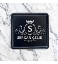 Kral Arkadaşım İsimli Metal Siyah Sigaralık