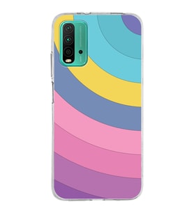 Xiaomi Poco M3 Uyumlu Kapak Renk Cümbüşü Tasarımlı Şeffaf Silikon Kılıf